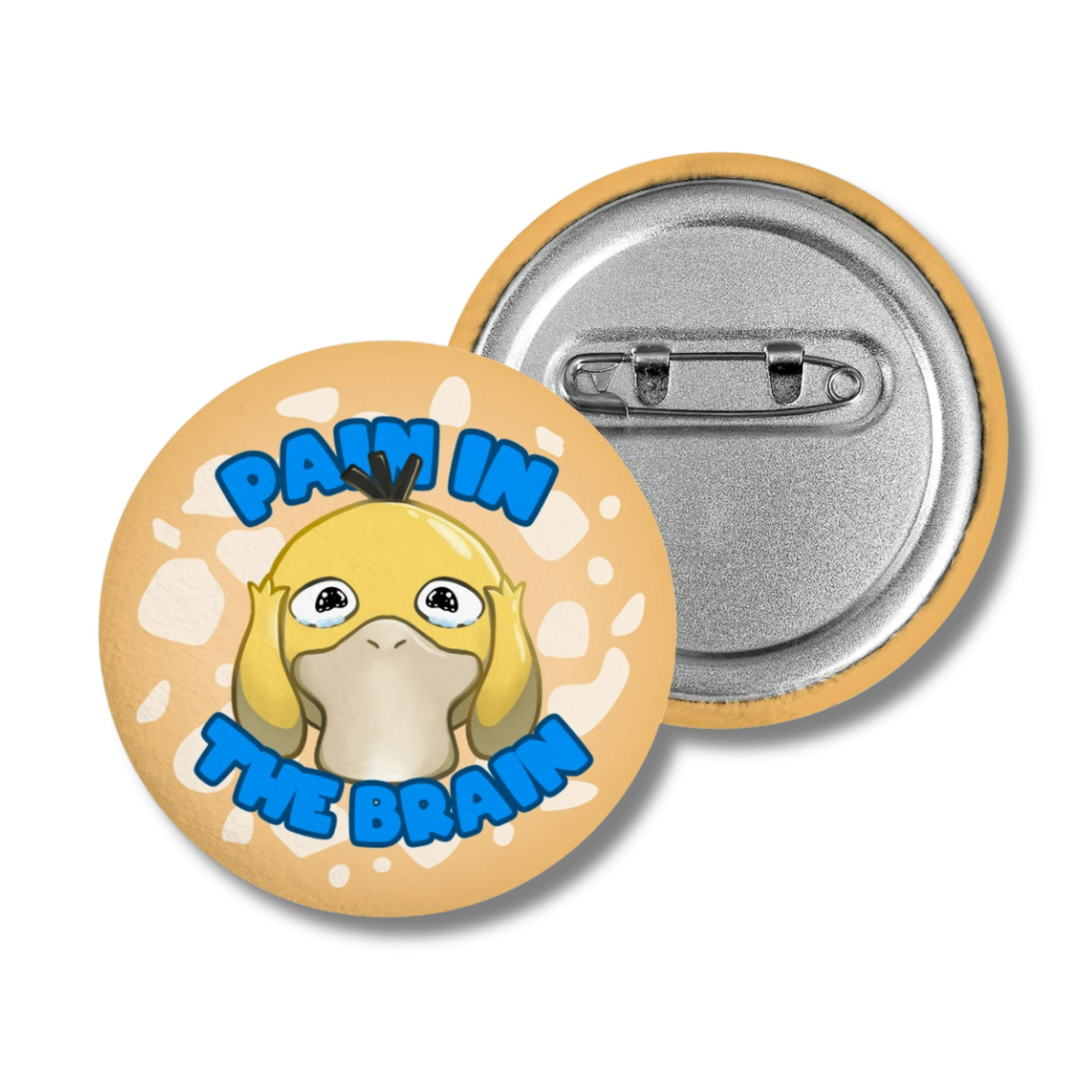 Pain in the Brain Plush Badge