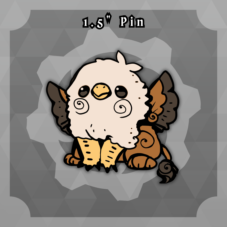 Dungeon Familiars: 1.5in Griffon Chick Wild Pin