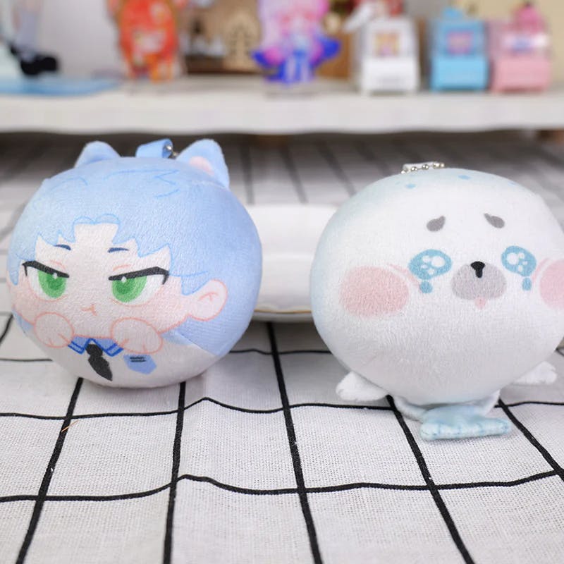 Round Plush Keychains (Manjuu)