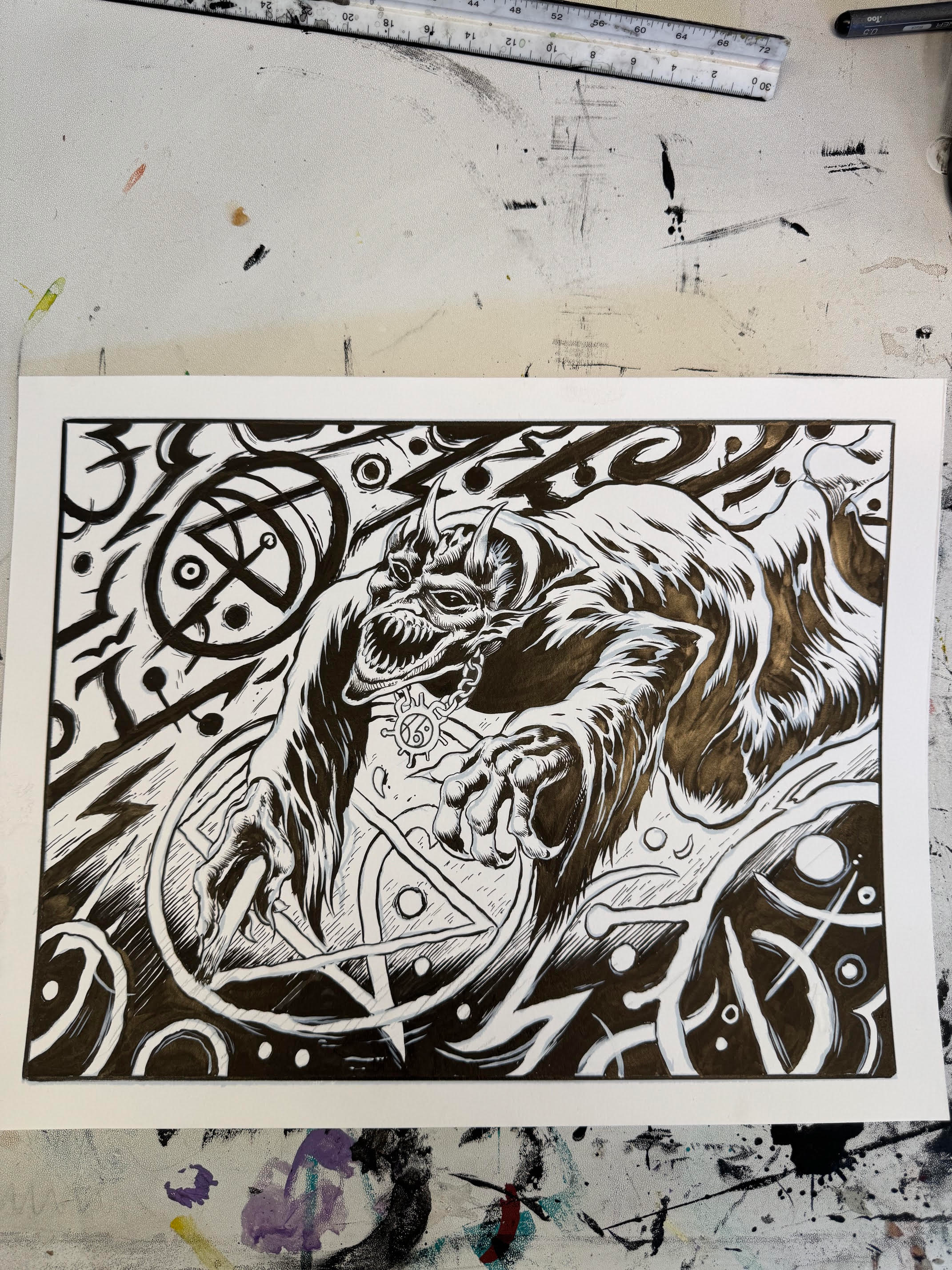 Preparations of a Cultist, Original Artwork by Skinner