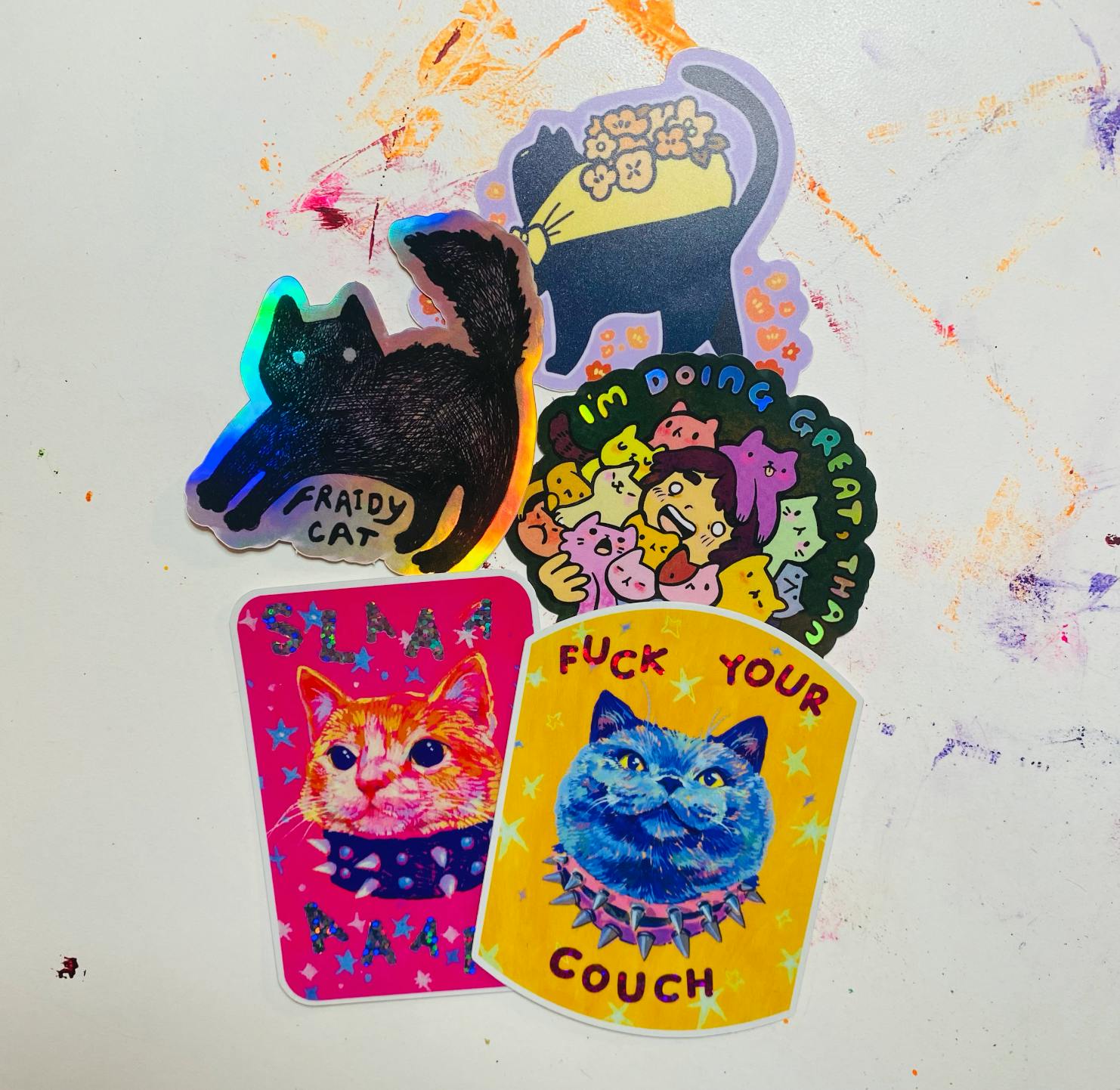 Crazy Cat Sticker Pack 