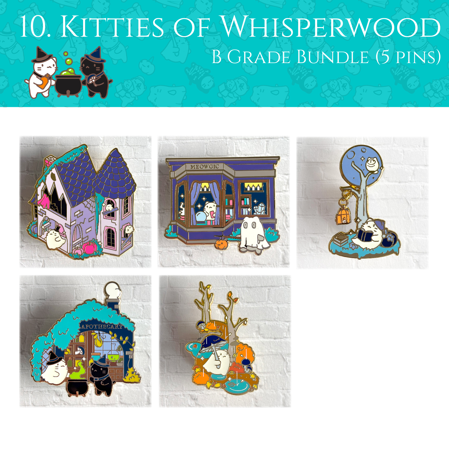 Kitties of Whisperwood Hard Enamel Pin B Grade Bundle