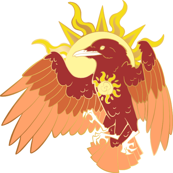 Sun Crow JinWu Enamel Pin