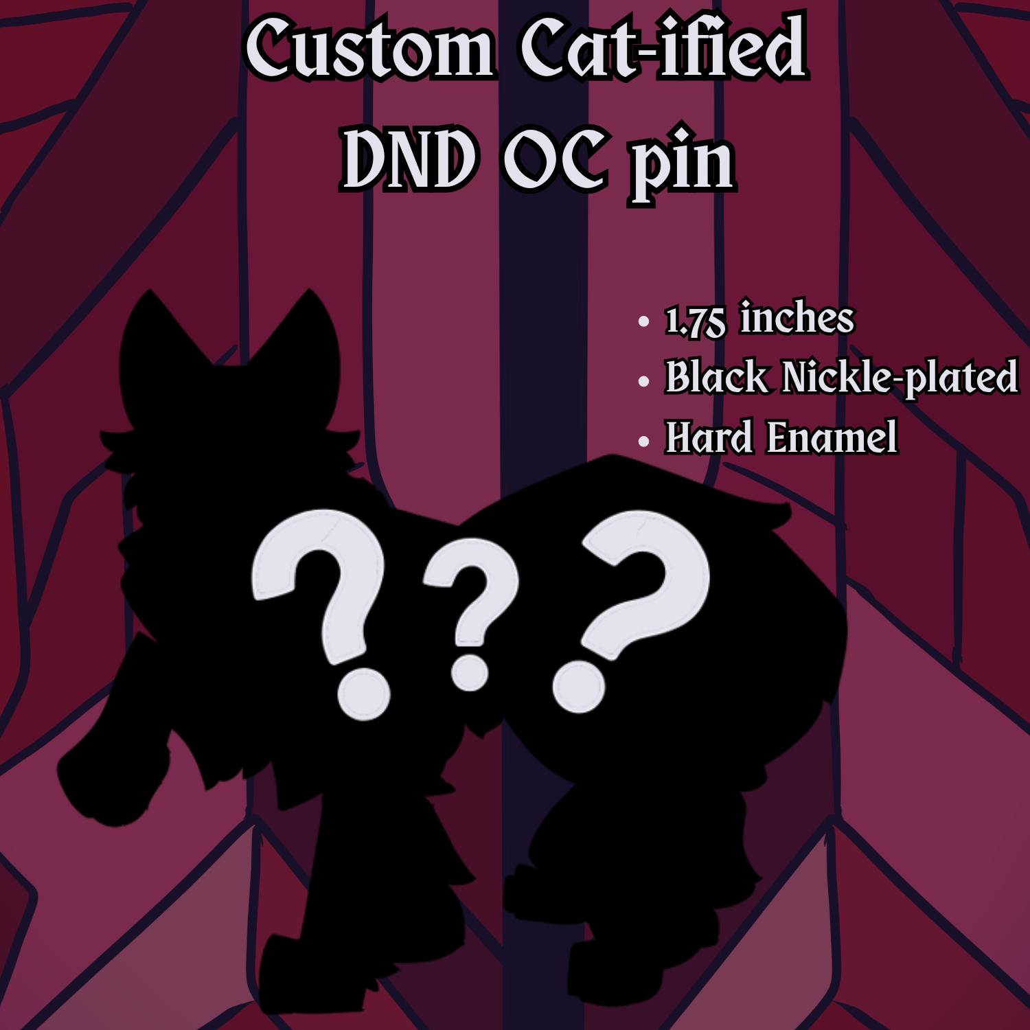 Custom Cat-ified DnD OC  pin