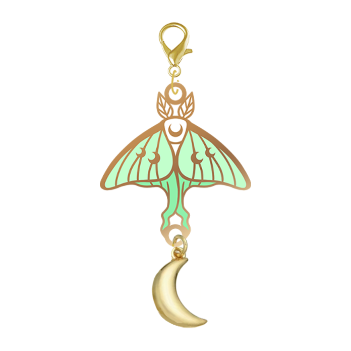 Luna Moth Zipper Pull Charm