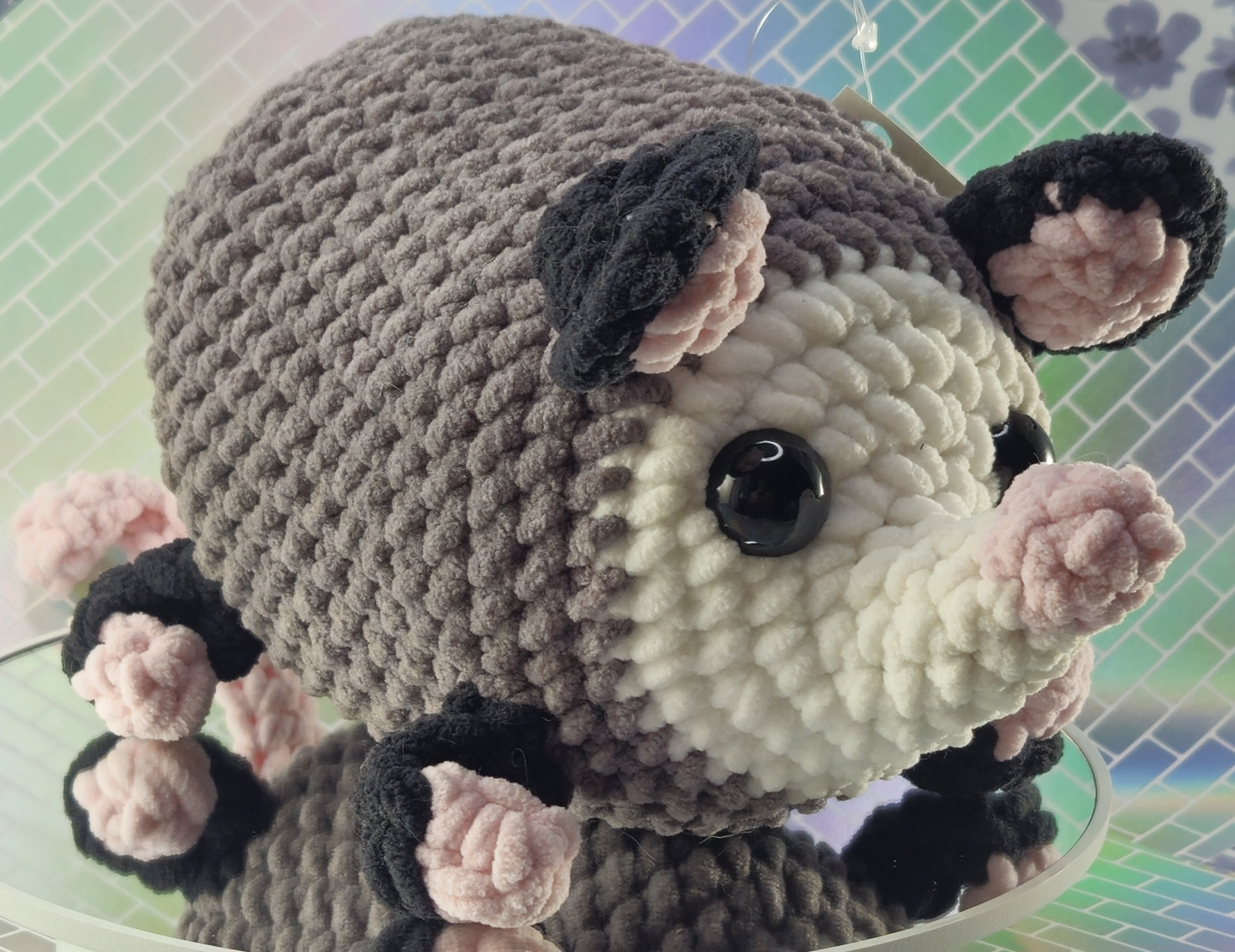 Medium Crochet Opossum