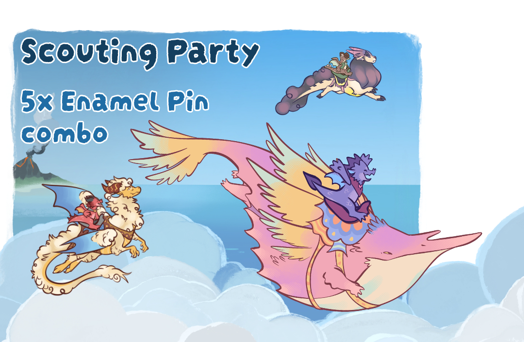 Scouting Party: 5x Enamel Pin + Rider Magnet