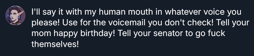 Make me say something