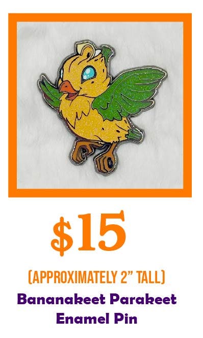 Bananakeet Parakeet Enamel Pin