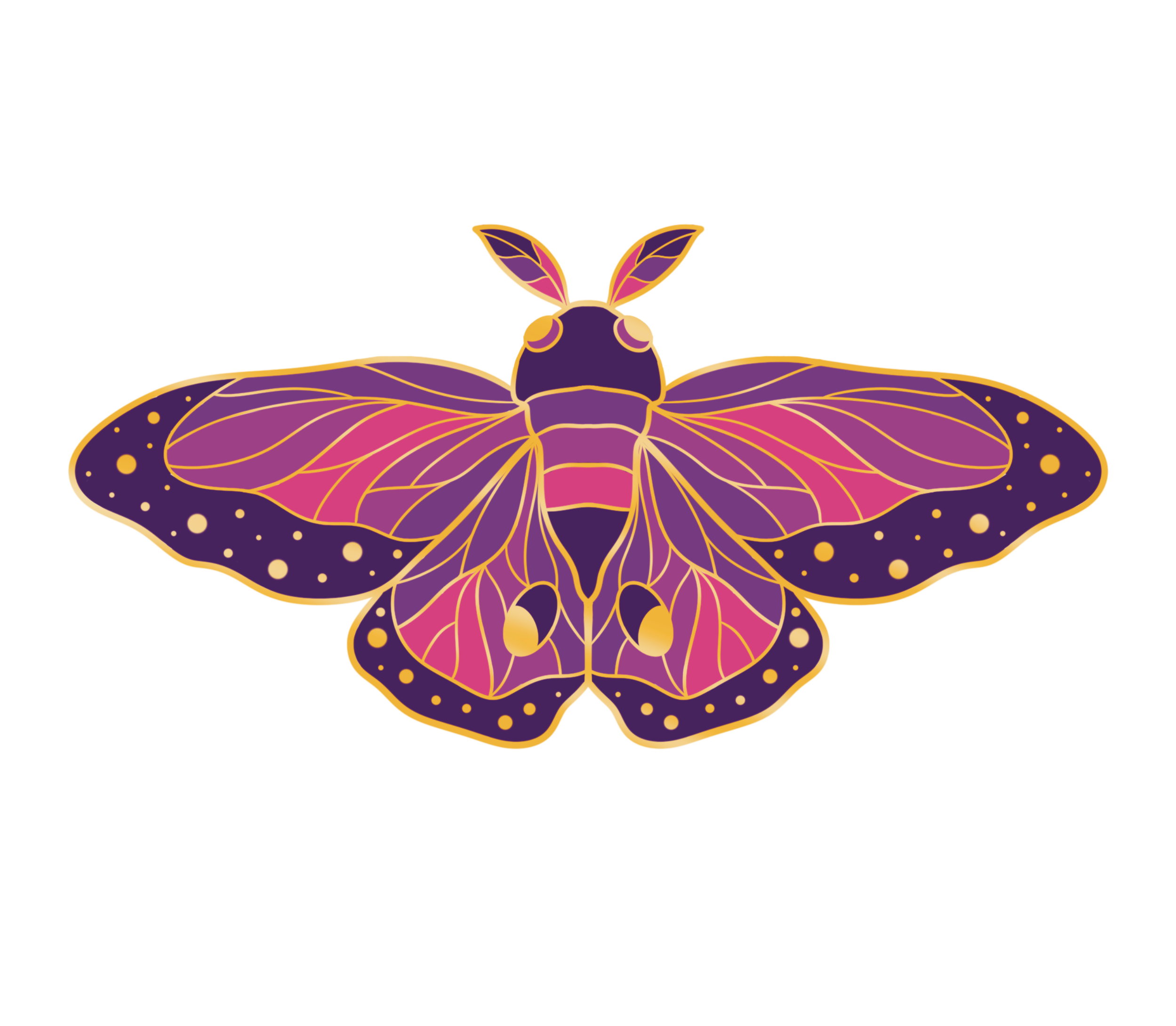 Purple Majesty Moth Pin
