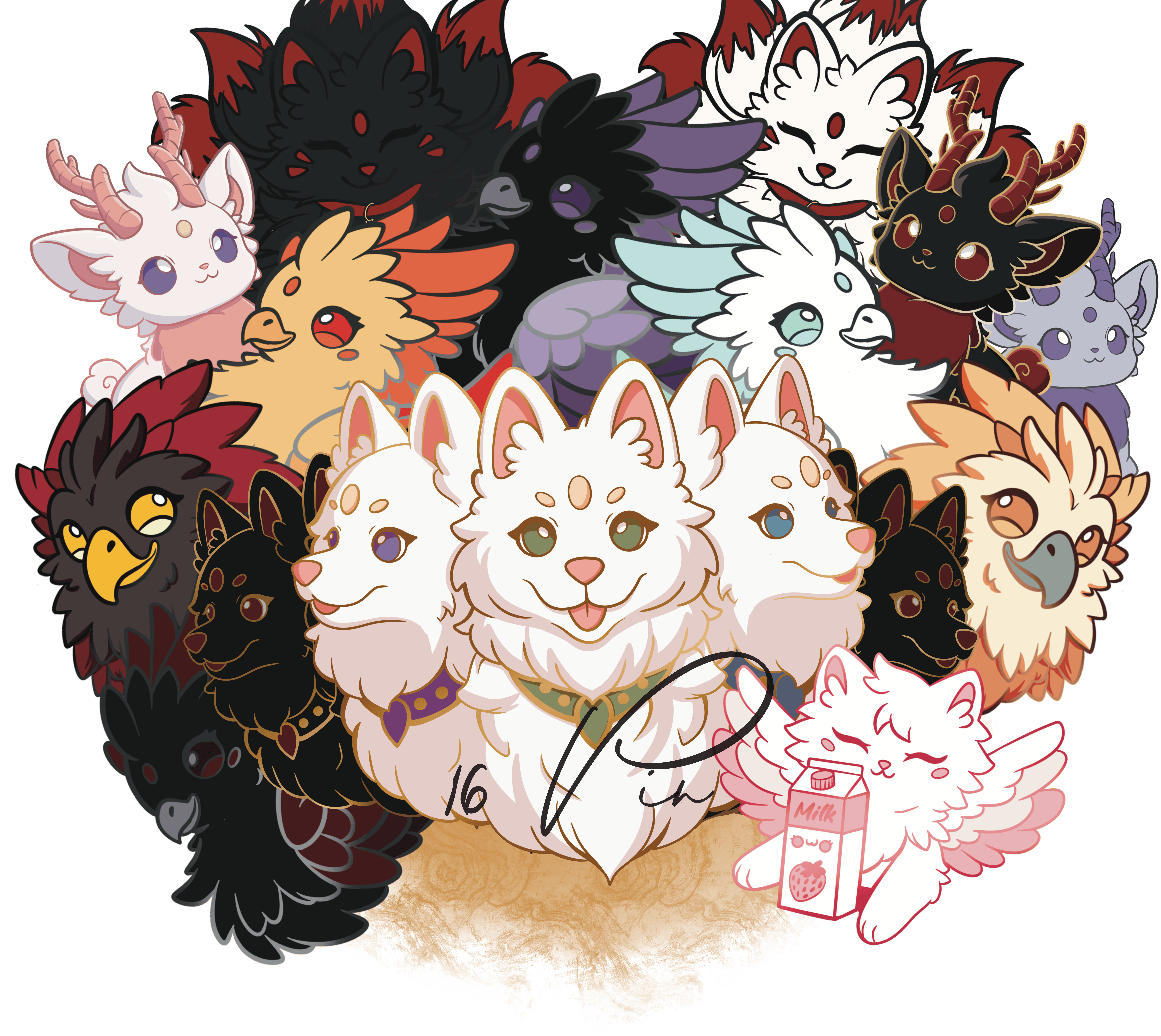 15 Enamel Pins + Free Acrylic or Epoxy Keychain