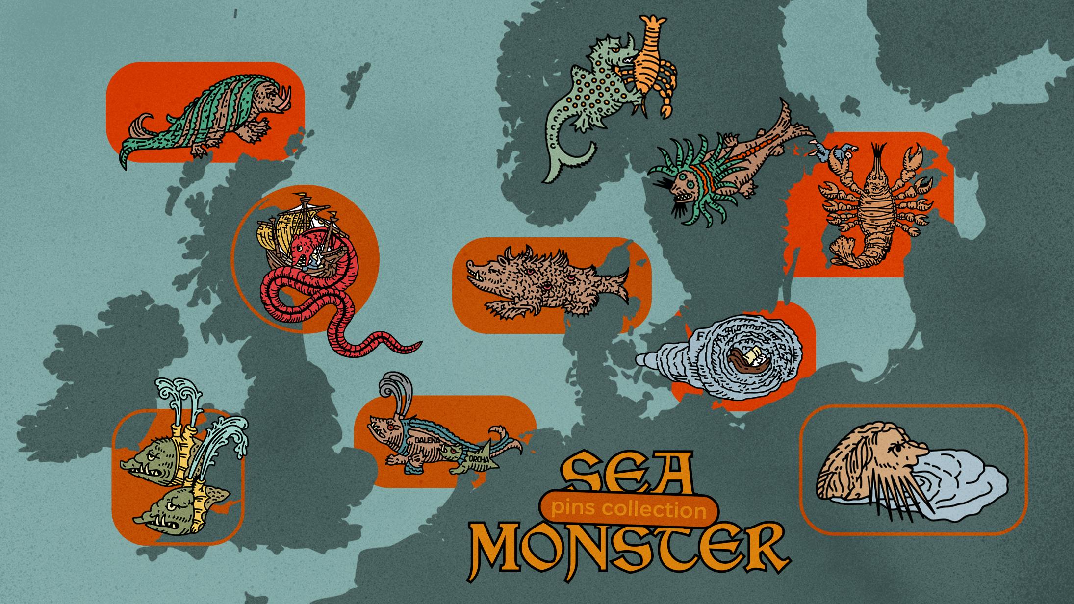 Sea Monster's - Enamel Pins