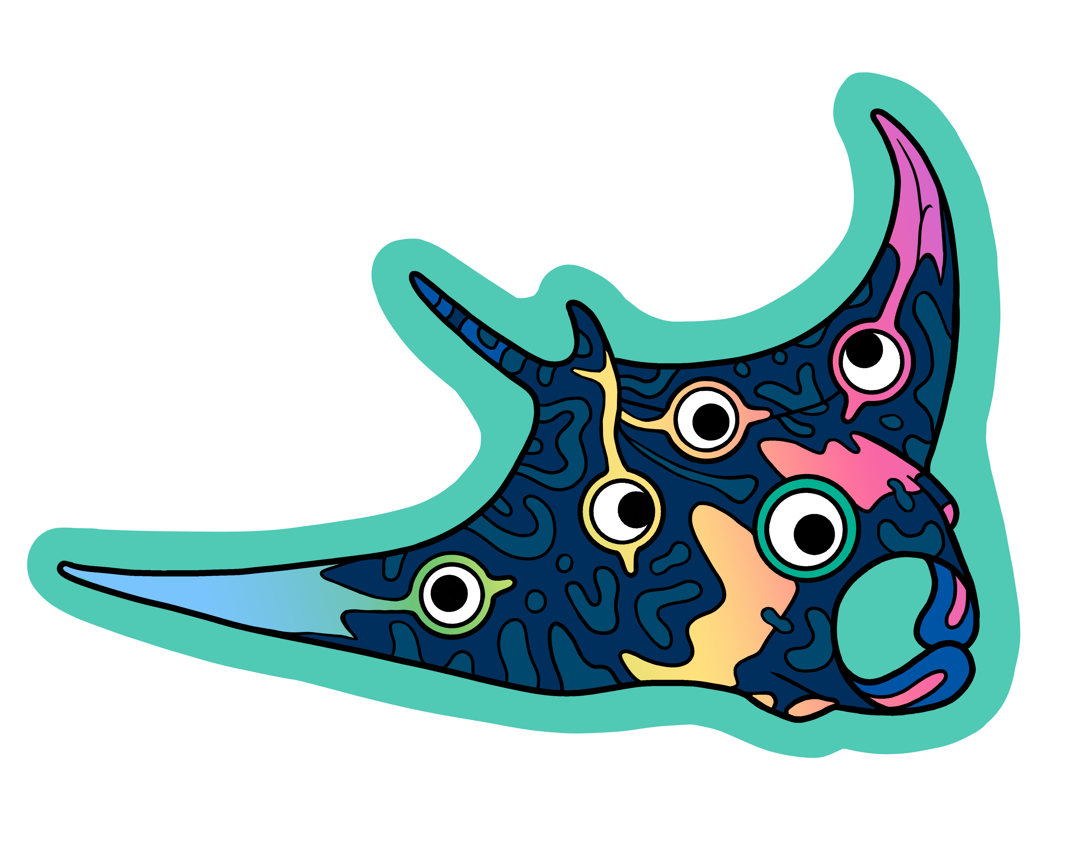 Manta Ray Sticker