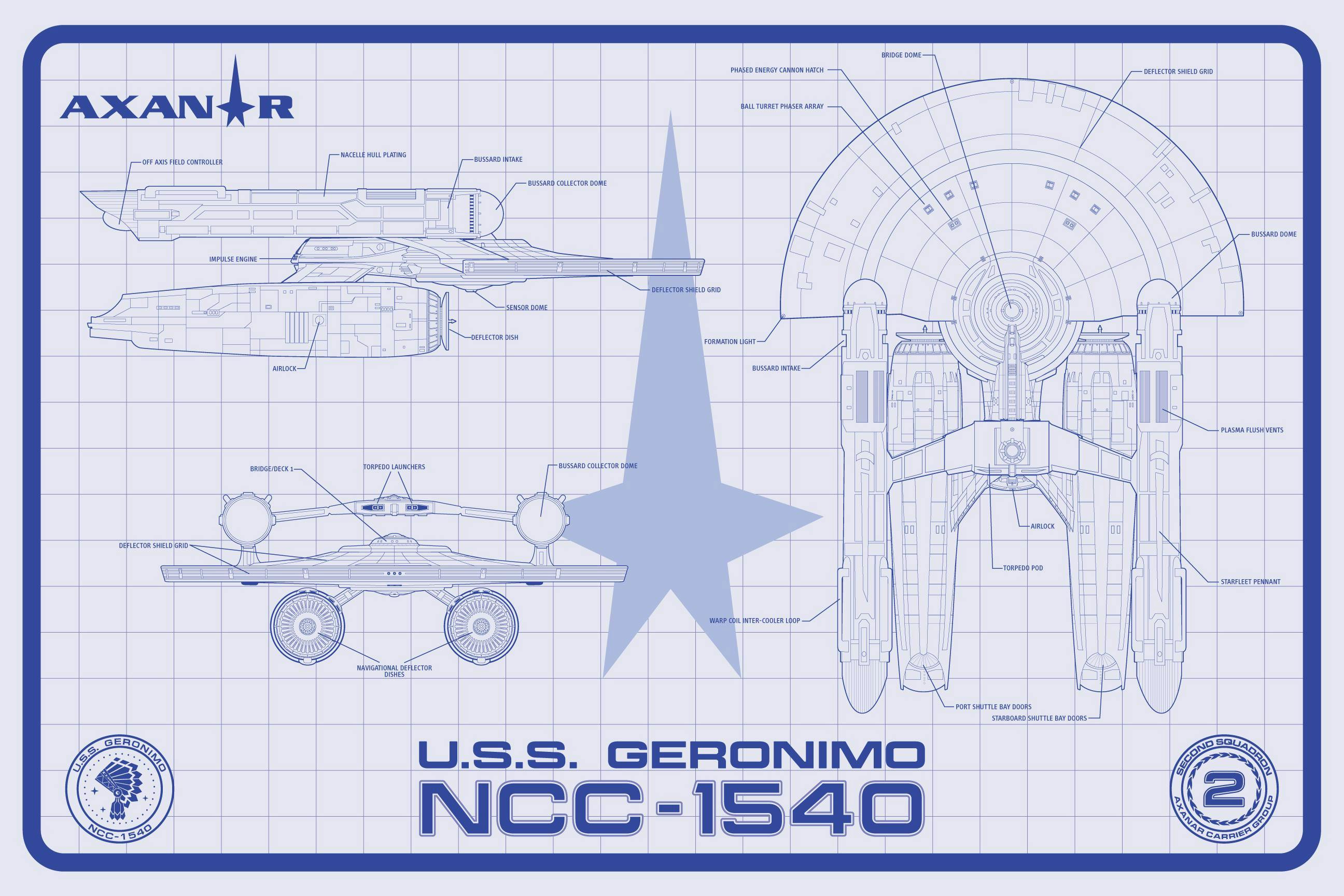 Community | Axanar USS Geronimo Class Starship Blueprints - BackerKit