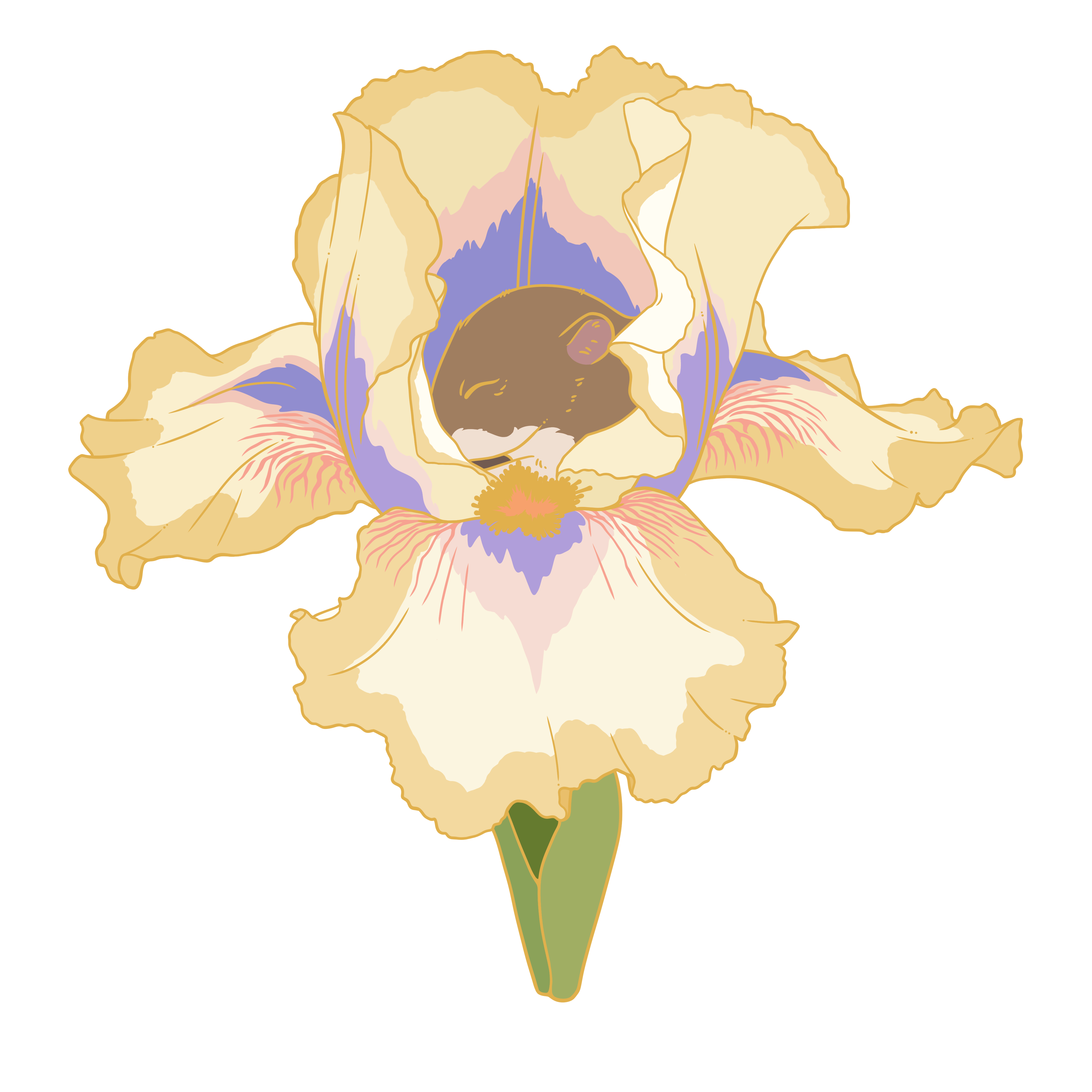 Sleeping Harvest Mouse (Yellow) Large Pin	