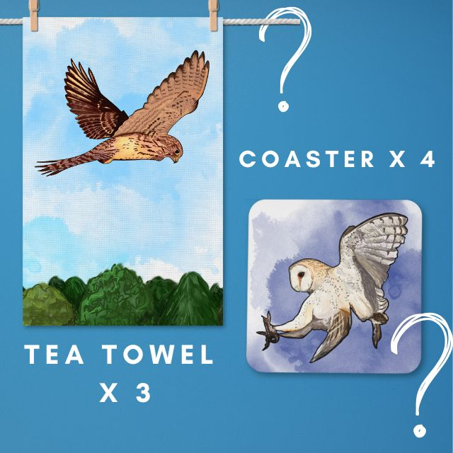 All-in: 3 Tea Towels & 4 Coasters