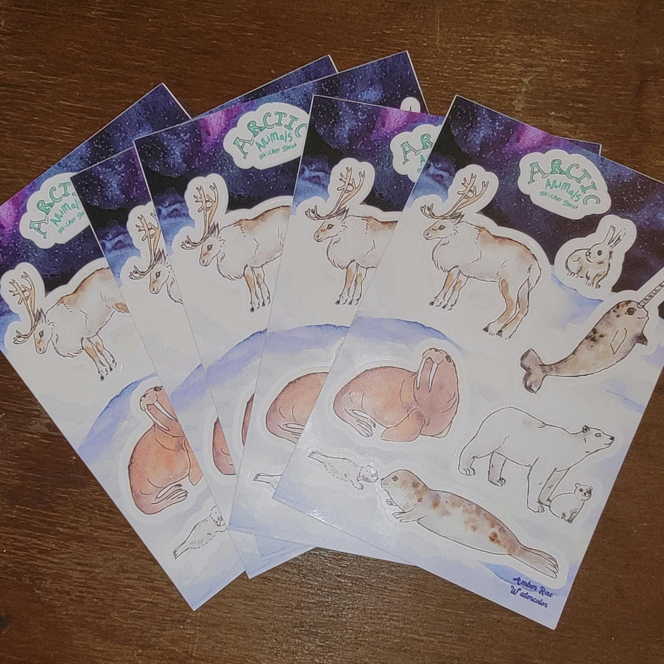 Arctic Animals sticker sheet