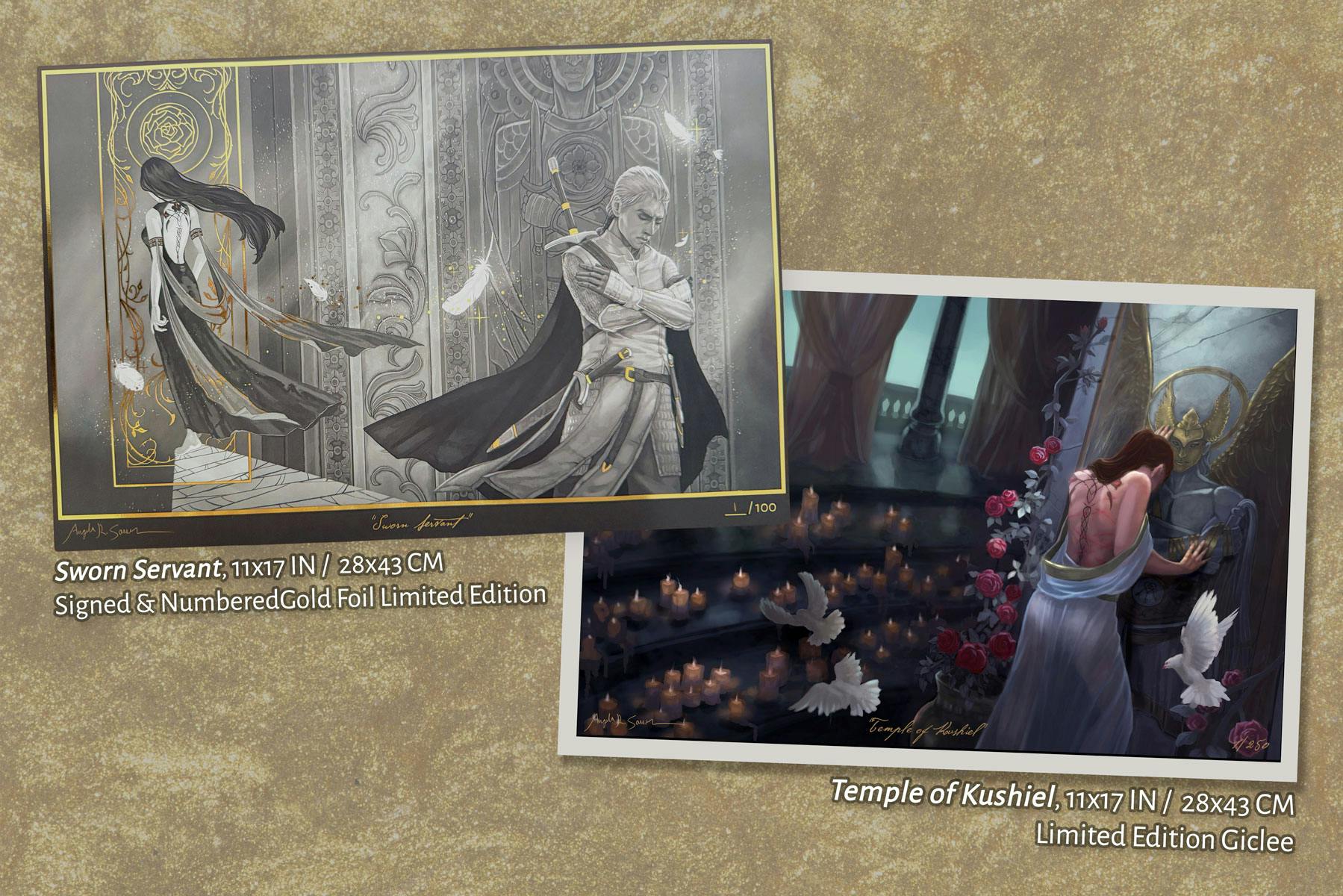 THE DOWAYNE - "Sworn Servant" LE Print + "Temple of Kushiel" LE Print