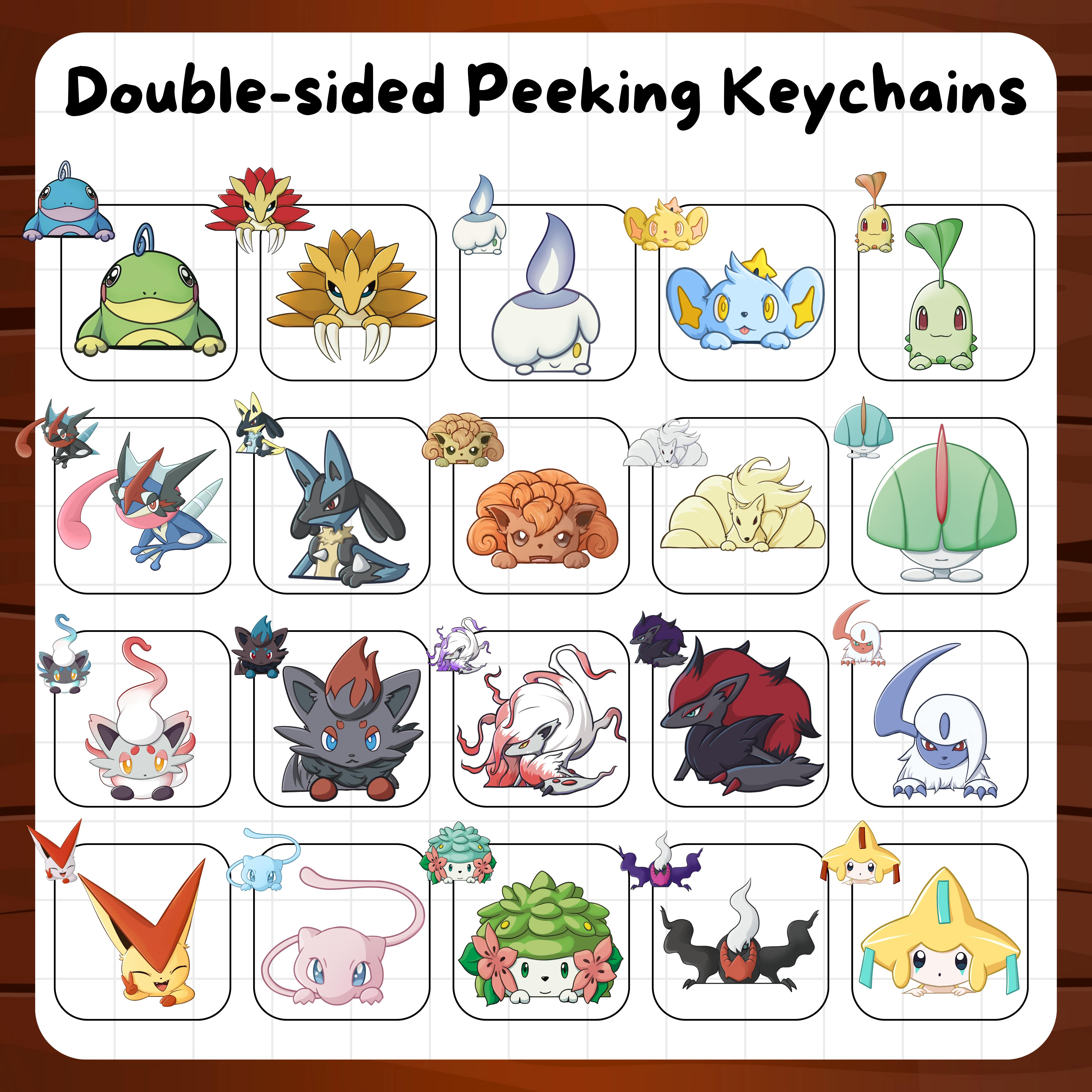Double-sided Peeking Keychains