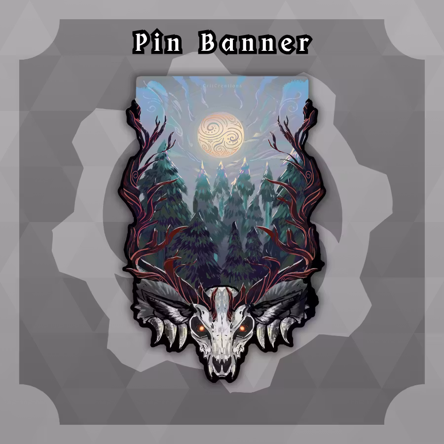 Deer Demon Pin Banner