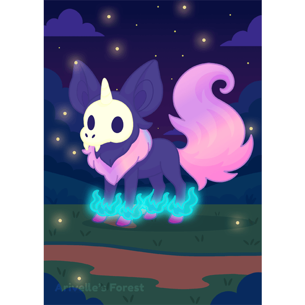 Night Forest Guardian 5x7 Print