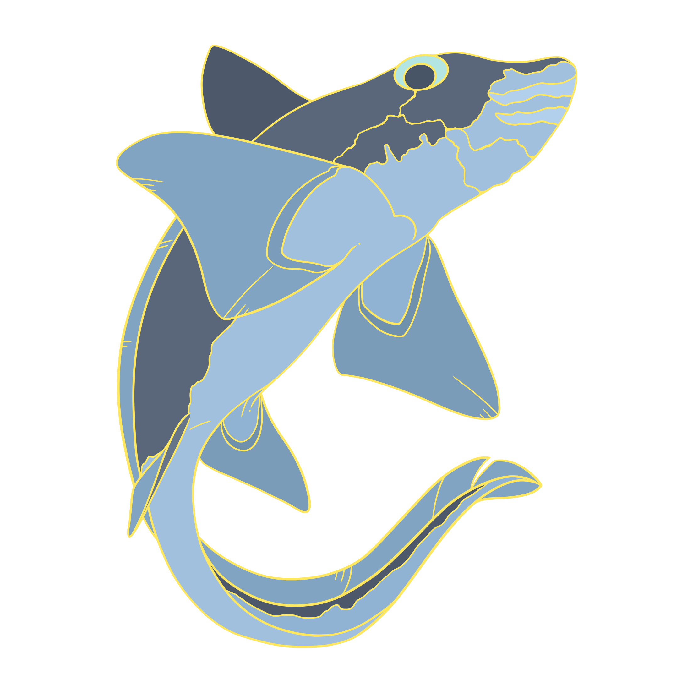 Ghost Shark Critter Pin	