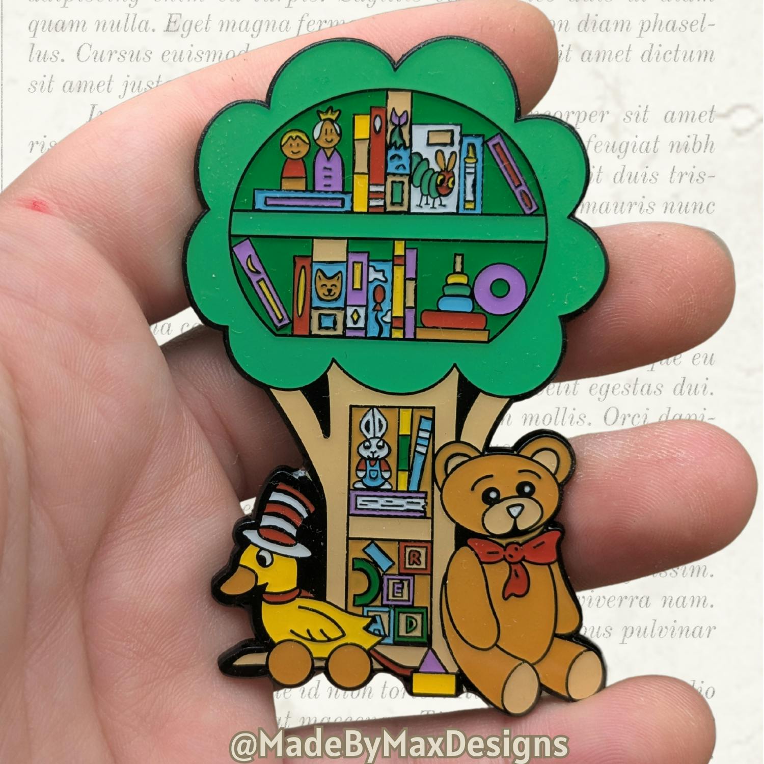 Children's Bookcase Pin