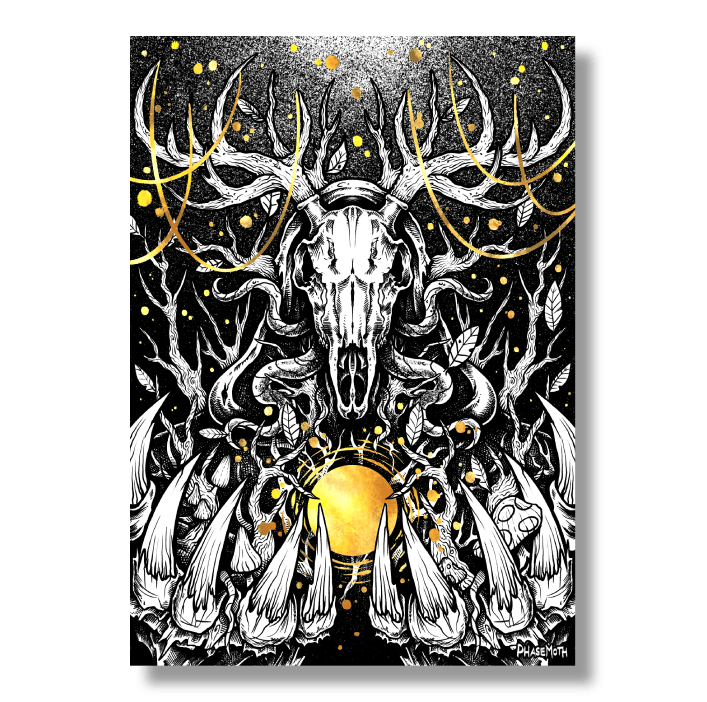 Limited Edition Gold Foil "Leshy" Print ( A5 )