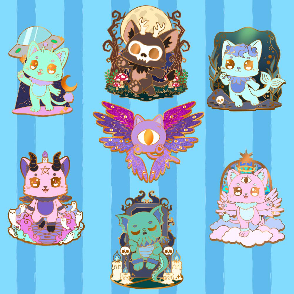 Nekonomicon Character Pin Bundle