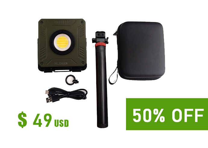 NLOKER outdoor light & Power Bank GREEN