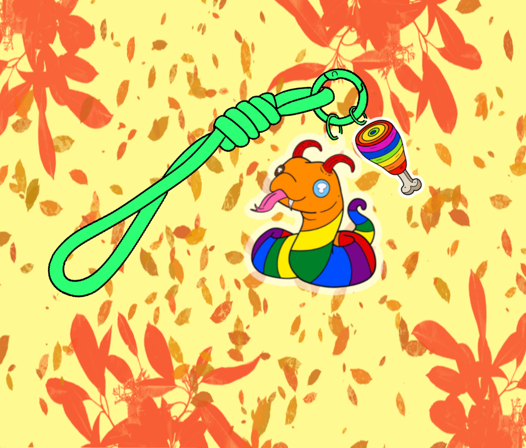 Gummy Snake Braided Keychain Lanyard