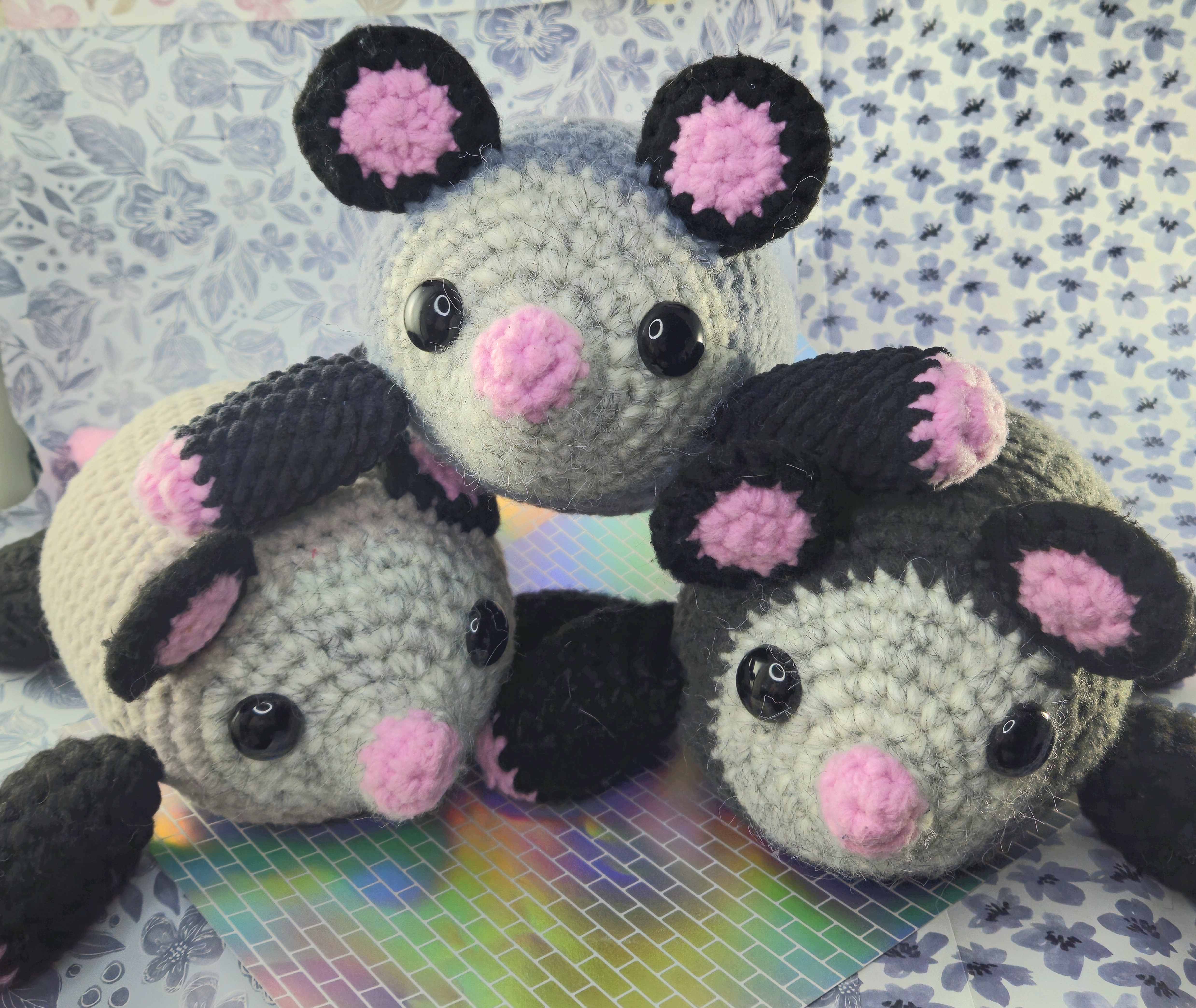 Large Crochet Opossum