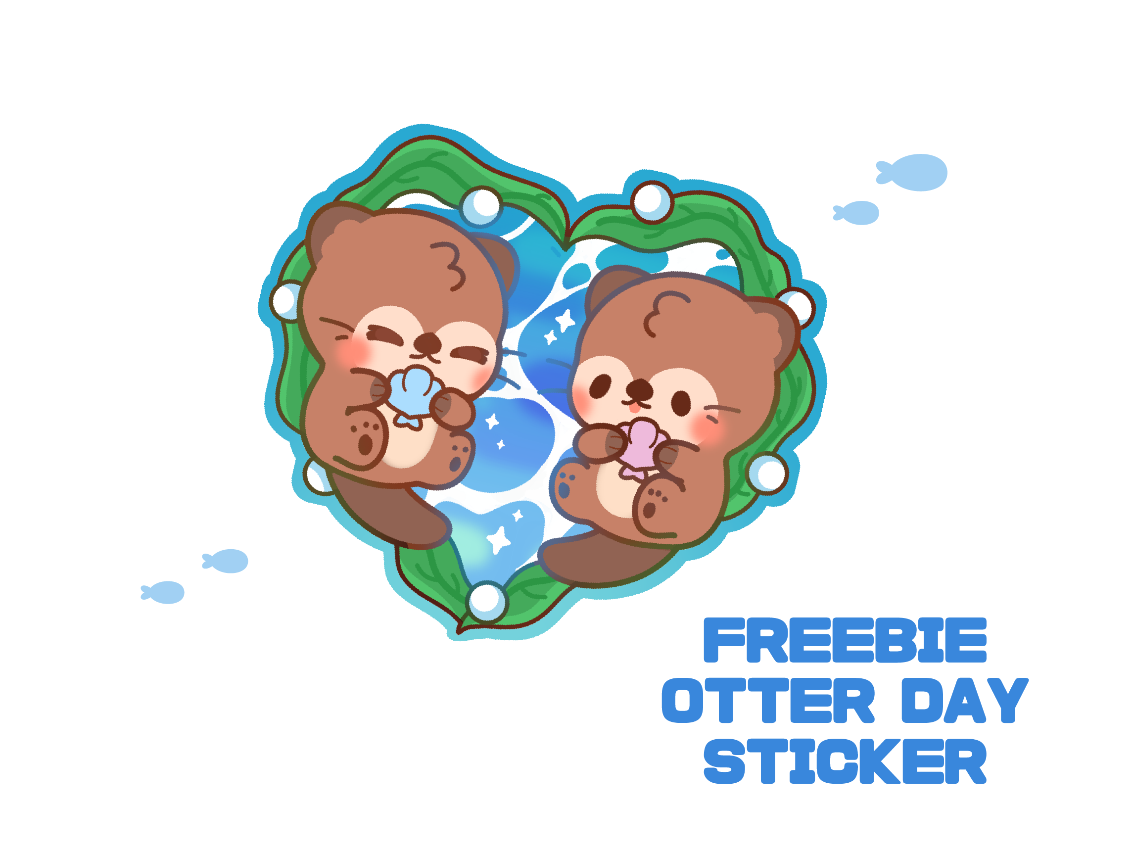 Otter Day Freebie Sticker