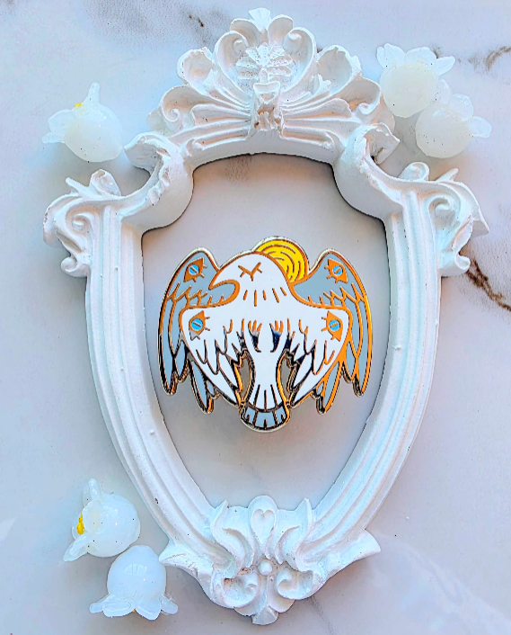 Good Omen |  Limited Edition Angelic Crow Enamel Pin
