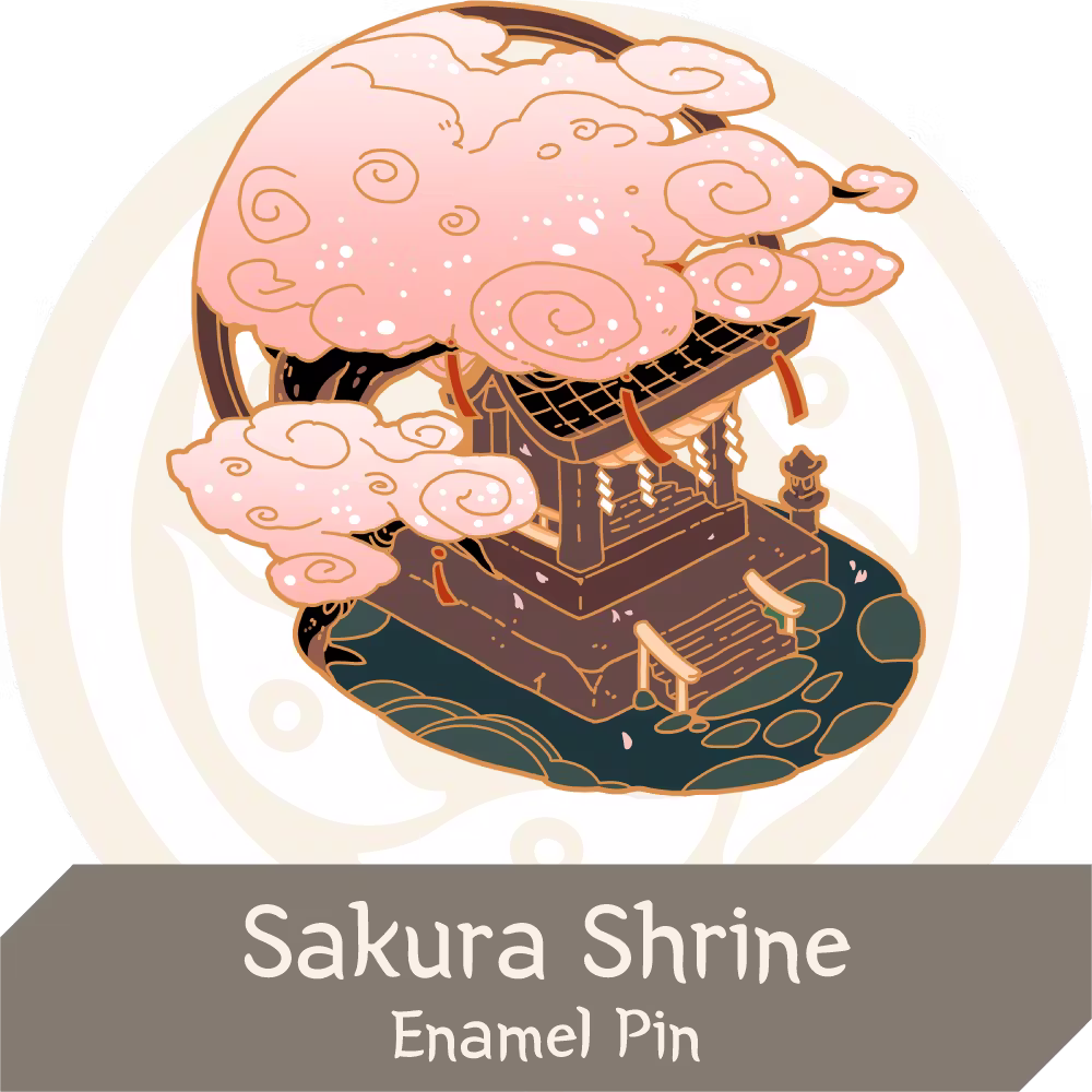 Enamel pin "Sakura Shrine"