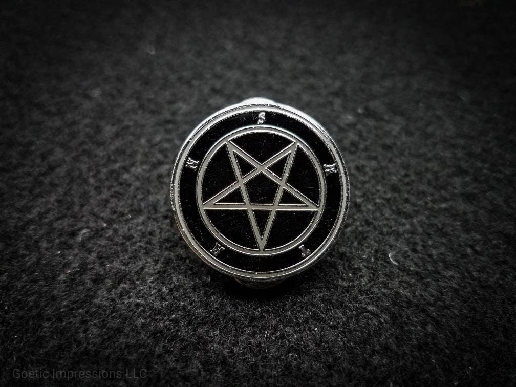 Satan Sigil Black Enamel Pin