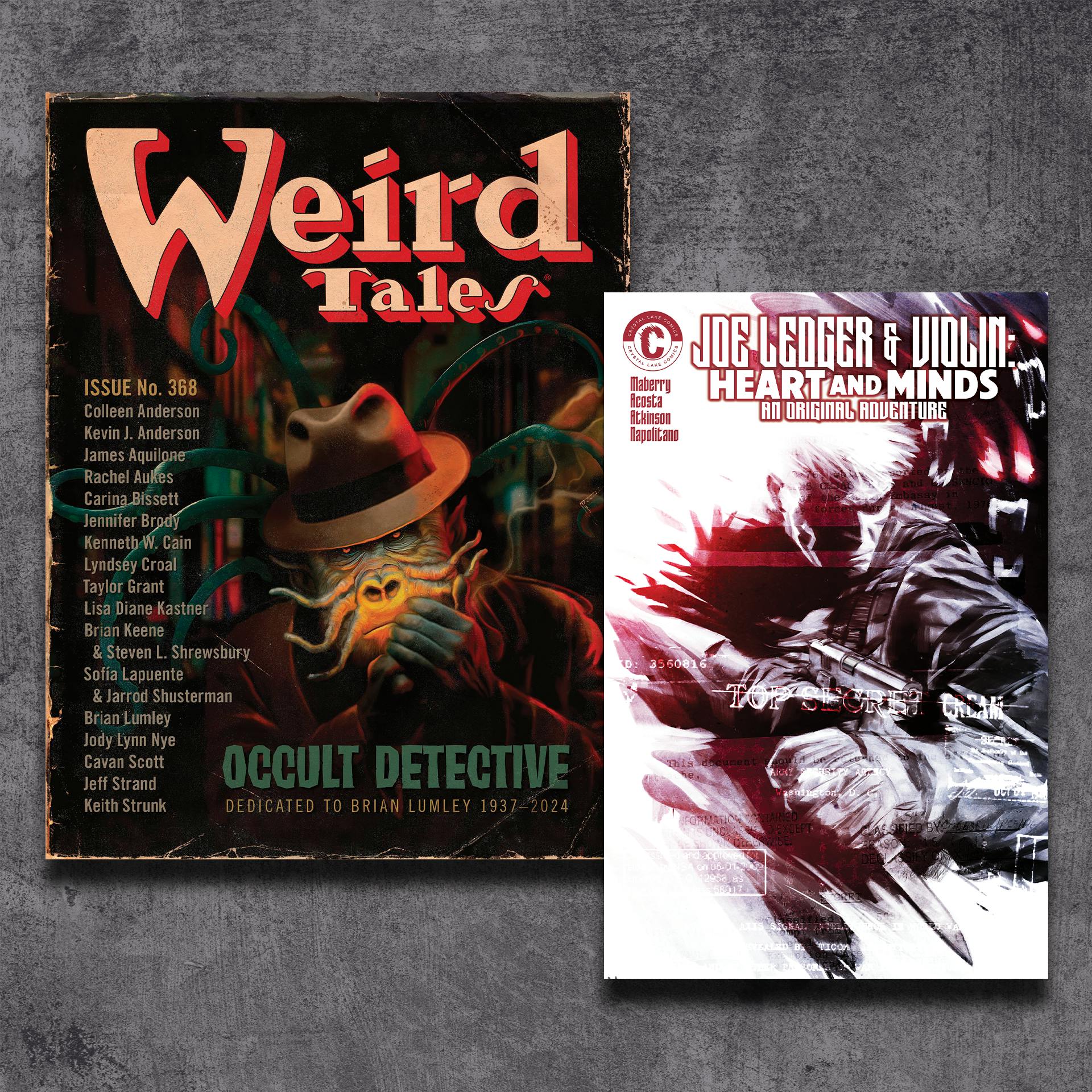 Signed Weird Tales Occult Detectives Issue + Joe Ledger & Violin Graphic Novel - Deluxe Hardcover