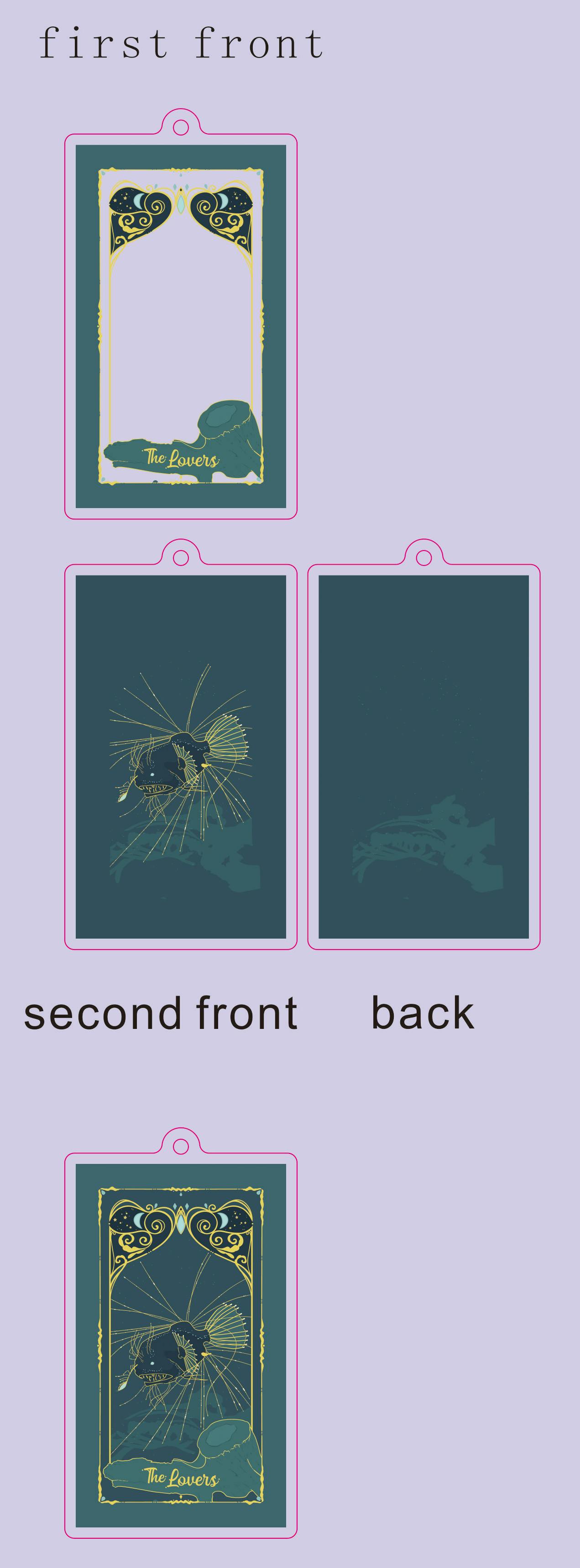 Layered Acrylic Keychain Anglerfish Tarot