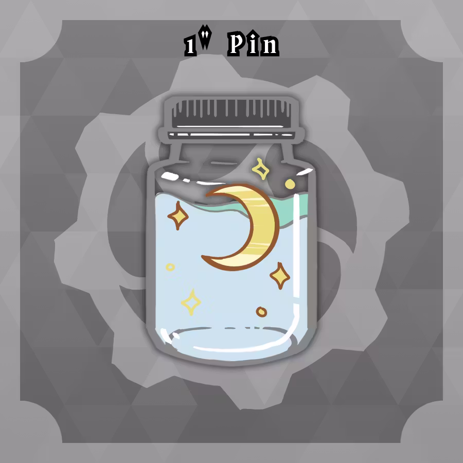 Cryptids and Critters: 1in Moonshine Mini Pin