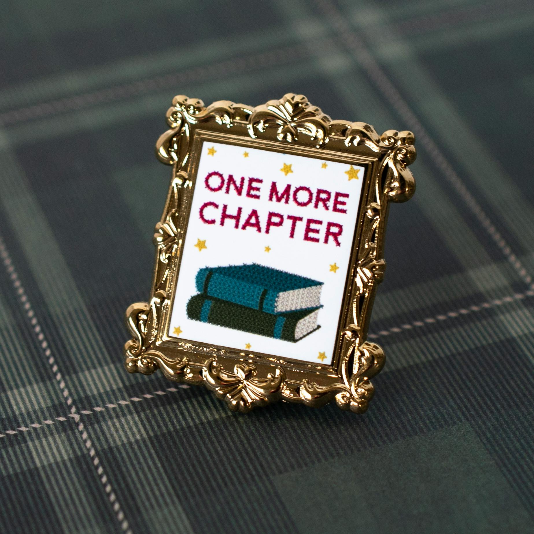 One More Chapter Cross Stitch Pin