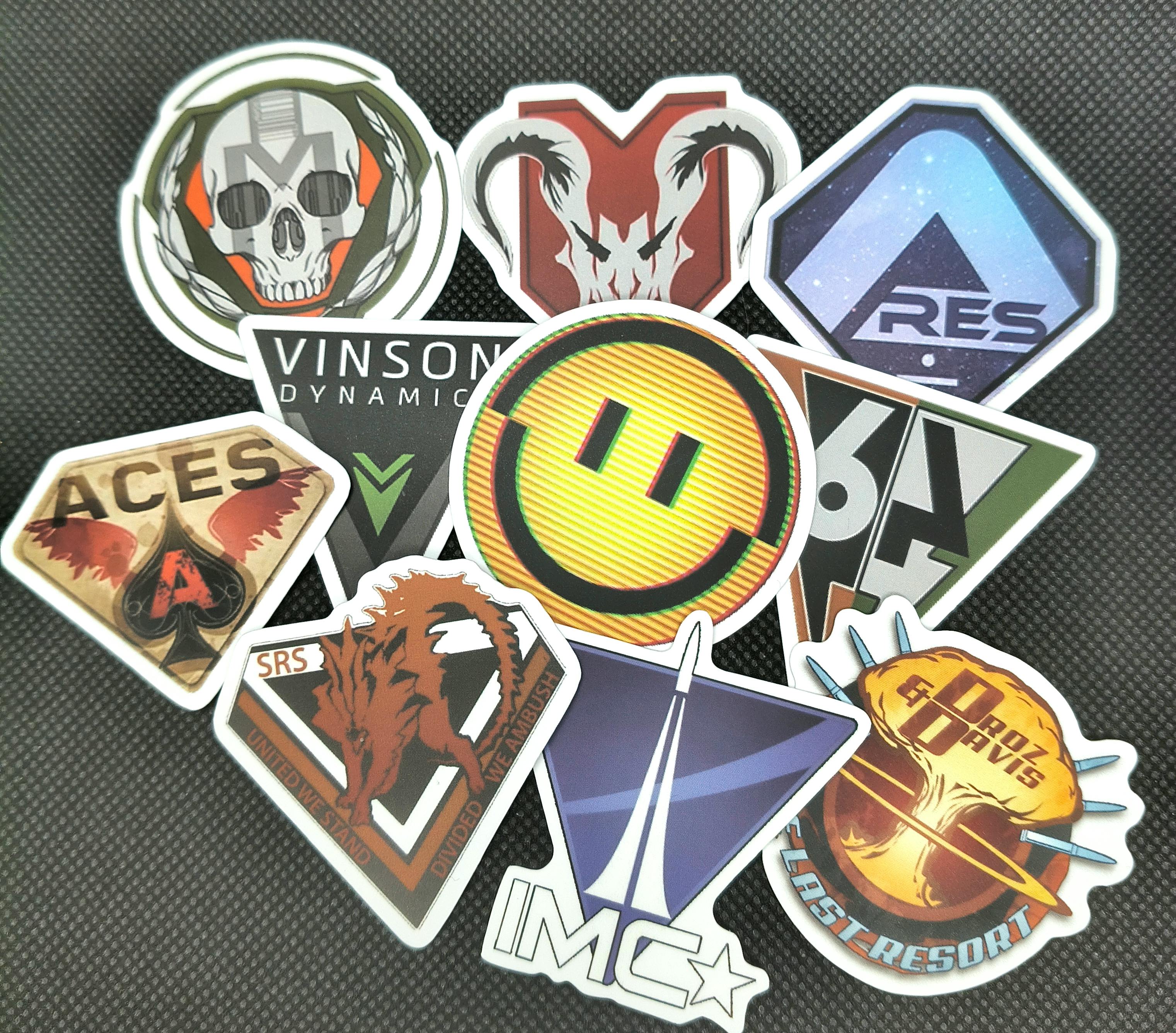 Titanfall faction logo sticker set