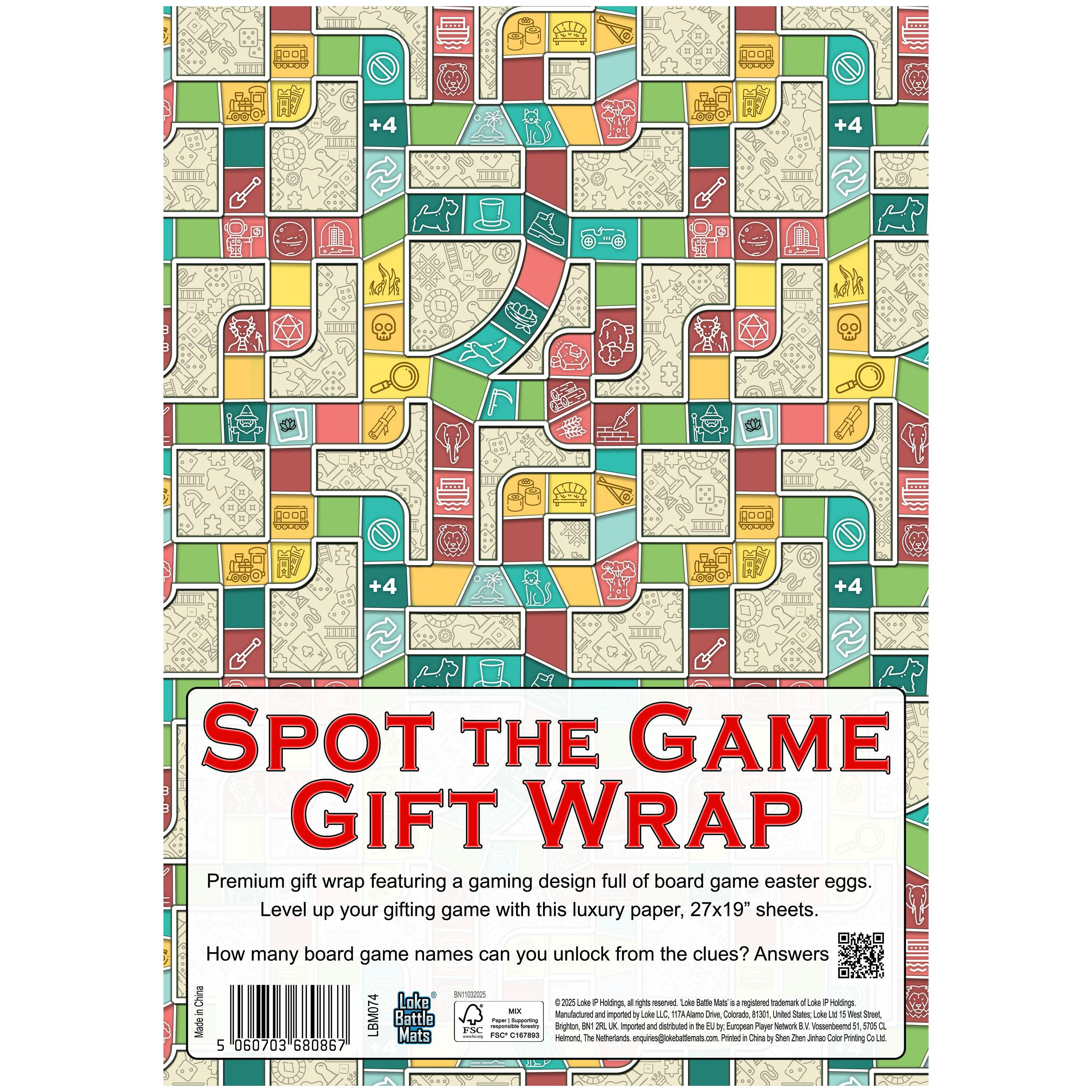 Spot the Game Gift Wrap 