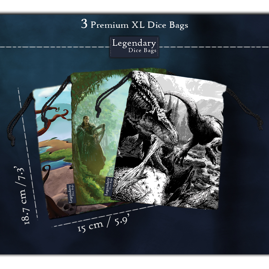 3 XL Legendary Dice Bags