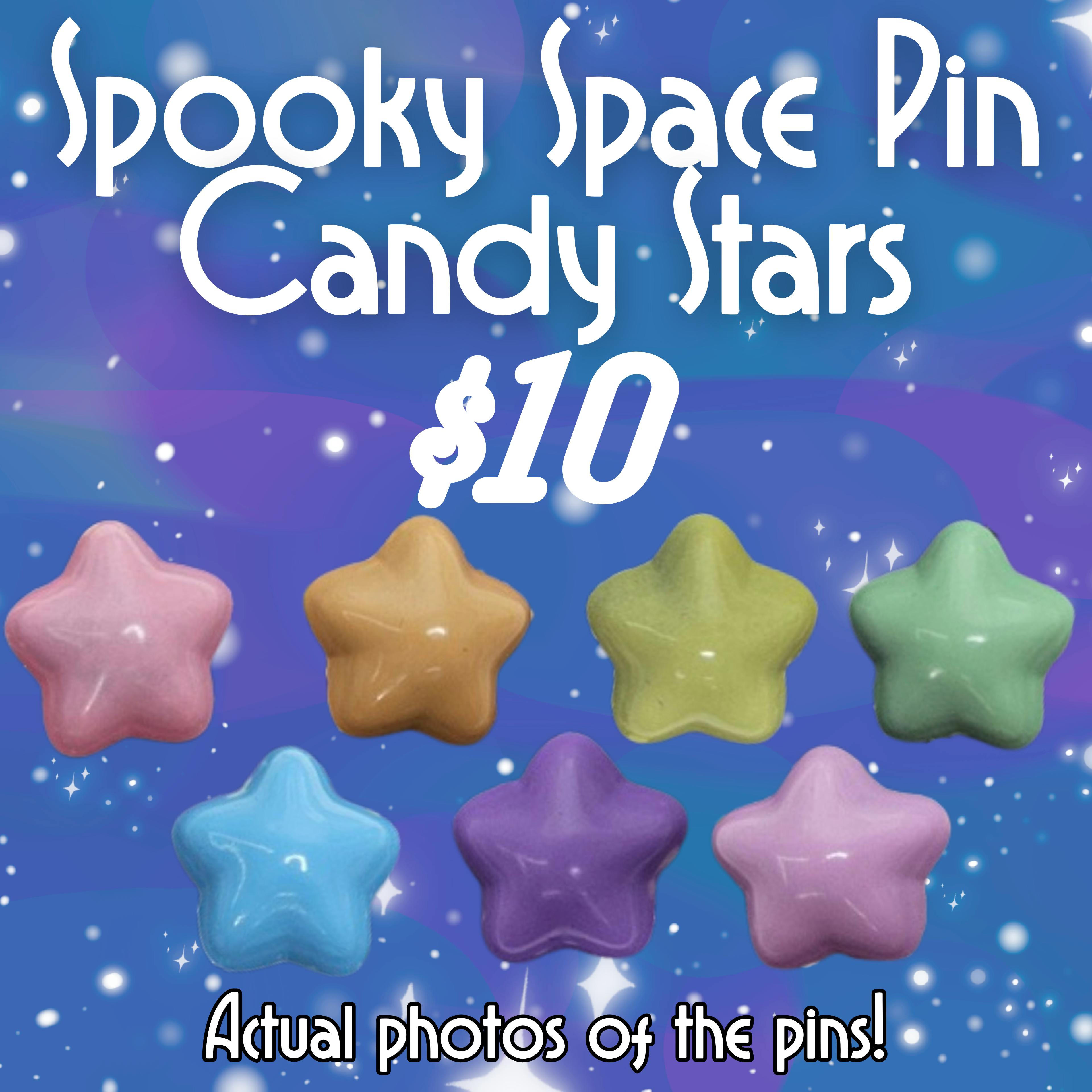 Spooky Space Candy Stars Pin