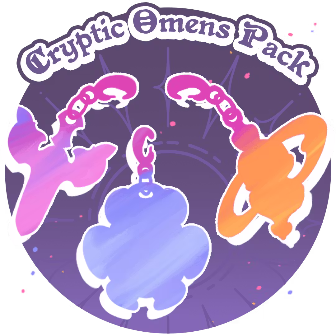 🗝️ Cryptic Omens Pack | 3 Hanging Charms