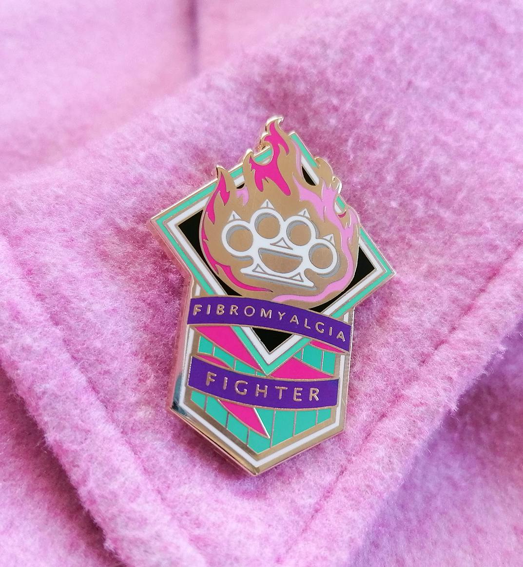 Fibromyalgia Fighter pin