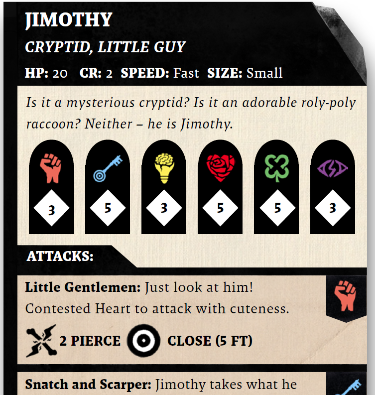 A teaser for Jimothy's SHIVER stat block, for use in the game SHIVER: The Scary Movie RPG
