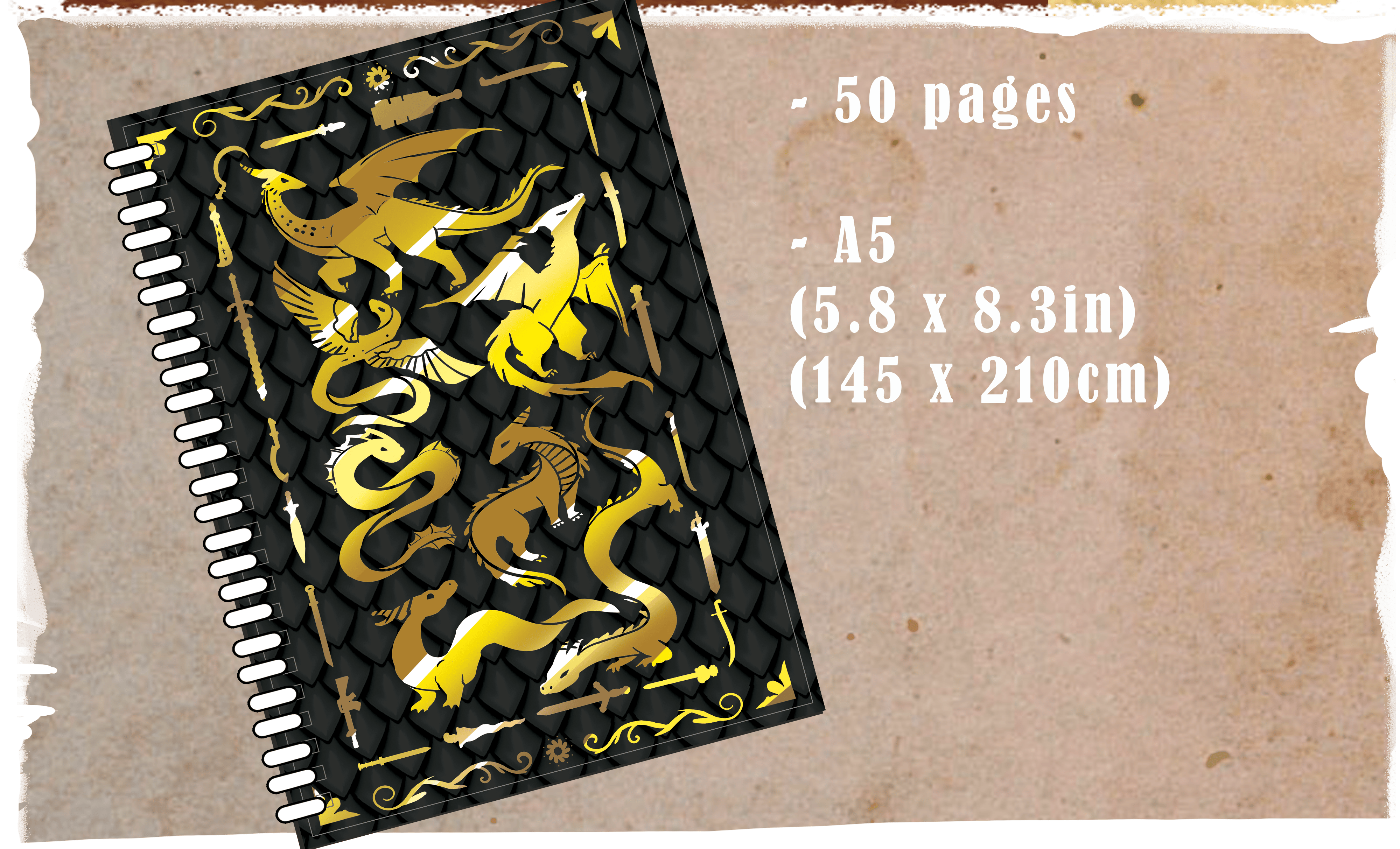 Beasts and Blades Reusable Gold Foil Stickerbook