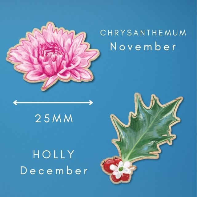 Chrysanthemum & Holly