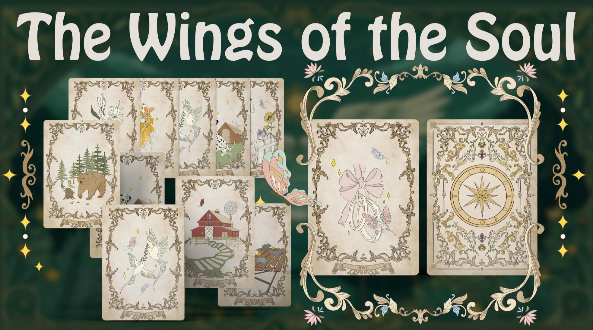 The wings of soul tarot：Hand-Painted Oracle of Myth& Destiny